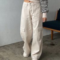 BEIGE CARGO DENIM