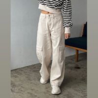 BEIGE CARGO DENIM
