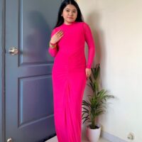 Turtleneck Fitted Gown