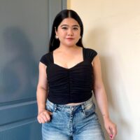 Padded Mesh Crop Top