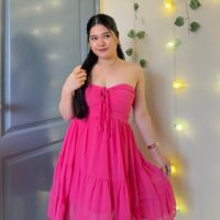 Padded Backless Flare Dress