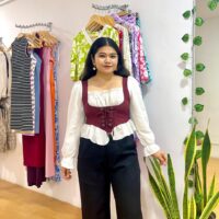 Full Sleeves Corset Top