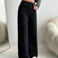 Black Wide Leg Denim