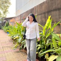 Faded Grey Baggy Wide Leg Denim