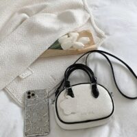 White Hand & Sling Bag with Flower Charm