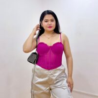 Padded Sheer Corset Top