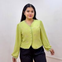 Full Sleeves Korean Bow Top