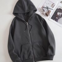 Oversized Fleece Zipper Jacket