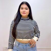 Highneck Striped Pullover