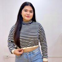 Highneck Striped Pullover