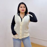 Knitted Cardigan with Patch Pockets