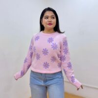 Floral Print Soft Pullover