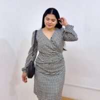 Black & White Cross-over Dress