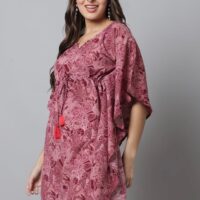Pink Printed Kaftan
