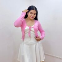 Plus Tie Front Lettuce Trim Top