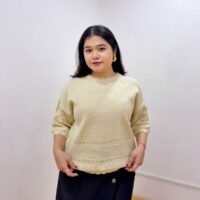 Pullover with Scalloped Hems