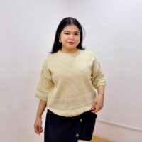 Pullover with Scalloped Hems