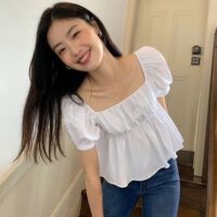 Puff Sleeves Tunic Top