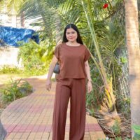 Round Neck Top & Trousers Co-ords