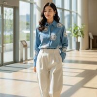 Casual Embroidered Shirt