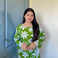 Floral Bell Sleeves Short Kurti