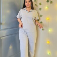 Collared T-shirt with Track Pant Co-ord Set