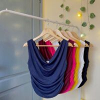 Draped Cowl Neck Top