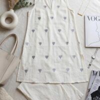 Embroidered Heart Kurta Set