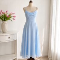 Fit & Flare Sleeveless Front Ruched Midi Dress