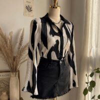 Bell Sleeves Pleated Shirt