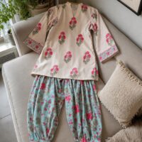 Printed Linen Kurta Salwar Set