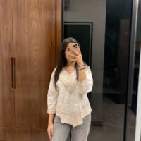 Embroidered White Top