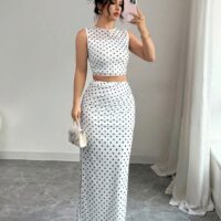 Polka Dot Mesh Co-ord Set