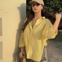 Butter Yellow Oversized Shirt