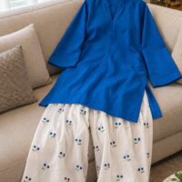 Blue Embroidered Kurta Salwar Set