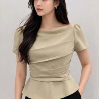 Puff Sleeves Formal Top