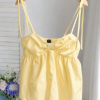 Shoulder Straps Striped Top
